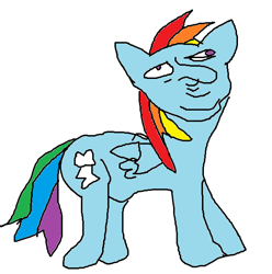 Size: 551x556 | Tagged: safe, rainbow dash, pegasus, pony, 1000 hours in ms paint, ms paint, solo, stylistic suck, true art