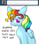 Size: 680x780 | Tagged: safe, artist:moonblizzard, rainbow dash, pegasus, pony, ask, rarity answers, solo, tumblr