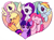 Size: 408x305 | Tagged: safe, derpibooru import, applejack, fluttershy, pinkie pie, rainbow dash, rarity, twilight sparkle, earth pony, pegasus, pony, unicorn, apple, heart