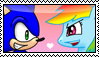 Size: 99x57 | Tagged: safe, artist:migueruchan, derpibooru import, rainbow dash, pegasus, pony, crossover, deviantart stamp, sonic the hedgehog, sonic the hedgehog (series)