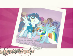 Size: 1024x791 | Tagged: safe, rainbow dash, soarin', pegasus, pony, autograph, female, mare, matt hill, soarindash