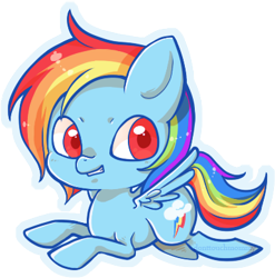 Size: 387x391 | Tagged: safe, artist:donttouchmommy, rainbow dash, pegasus, pony, female, mare, simple background, solo, transparent background