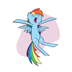 Size: 1500x1500 | Tagged: safe, artist:citrusking46, rainbow dash, pegasus, pony, belly button, blue coat, female, mare, solo