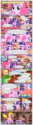 Size: 612x2314 | Tagged: safe, artist:newbiespud, derpibooru import, edit, edited screencap, screencap, applejack, derpy hooves, pinkie pie, rainbow dash, rarity, twilight sparkle, unicorn twilight, earth pony, pegasus, pony, unicorn, comic:friendship is dragons, friendship is magic, comic, female, mare, onomatopoeia, screencap comic