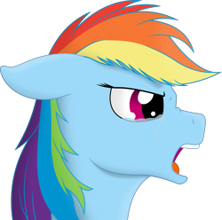 Size: 6047x6000 | Tagged: safe, artist:dasprid, rainbow dash, pegasus, pony, absurd resolution, angry, crying, simple background, solo, transparent background, vector