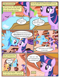 Size: 612x792 | Tagged: safe, artist:newbiespud, derpibooru import, edit, edited screencap, screencap, applejack, rainbow dash, spike, twilight sparkle, unicorn twilight, dragon, earth pony, pegasus, pony, unicorn, comic:friendship is dragons, friendship is magic, comic, female, male, mare, screencap comic, sleeping