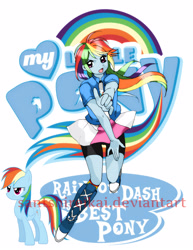 Size: 2550x3300 | Tagged: safe, artist:santshireikai, derpibooru import, rainbow dash, equestria girls, blue skin, clothes, female, multicolored hair