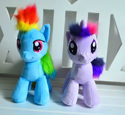 Size: 662x610 | Tagged: safe, rainbow dash, twilight sparkle, irl, photo, plushie