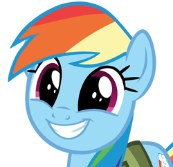 Size: 1240x1194 | Tagged: safe, artist:hendro107, derpibooru import, rainbow dash, pegasus, pony, .psd available, cute, dashabetes, female, mare, simple background, smiling, solo, transparent background, vector, wide eyes