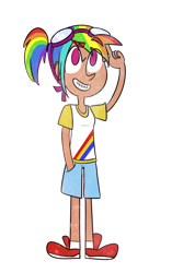 Size: 1024x1632 | Tagged: safe, artist:lila79, rainbow dash, human, humanized, solo