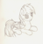 Size: 914x935 | Tagged: safe, artist:parallel black, derpibooru import, rainbow dash, pegasus, pony, cute, monochrome, sketch, solo