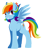 Size: 710x832 | Tagged: safe, artist:dbkit, rainbow dash, pegasus, pony, alternate hairstyle, short hair, solo