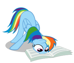 Size: 1714x1475 | Tagged: safe, artist:mlp-scribbles, rainbow dash, pegasus, pony, boop, face down ass up, facebook, facebooking, newspaper, reading, simple background, solo, transparent background, vector, wide eyes