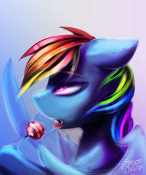 Size: 904x1080 | Tagged: safe, artist:tangomangoes, derpibooru import, rainbow dash, pegasus, pony, candy, drool, drool string, food, lollipop, solo