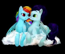 Size: 900x757 | Tagged: safe, artist:enigmatia, rainbow dash, soarin', pegasus, pony, female, male, shipping, soarindash, straight