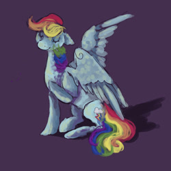 Size: 900x900 | Tagged: safe, artist:weepysheep, rainbow dash, pegasus, pony, female, mare, simple background, solo