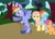 Size: 2335x1698 | Tagged: safe, artist:angelyoshi119, fluttershy, rainbow blaze, rainbow dash, scootaloo, pegasus, pony, dialogue, facehoof, helmet, mid-life crisis, scooter