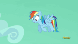 Size: 500x281 | Tagged: safe, derpibooru import, screencap, quibble pants, rainbow dash, pegasus, pony, stranger than fan fiction, animated, discovery family logo, rope, water
