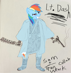 Size: 1080x1102 | Tagged: safe, artist:train wreck, rainbow dash, barely pony related, lieutenant, solo, warhammer (game), warhammer 40k