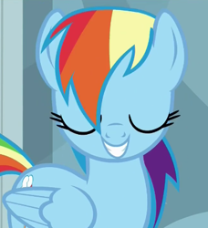 Size: 372x408 | Tagged: safe, derpibooru import, screencap, rainbow dash, pegasus, pony, stranger than fan fiction, solo