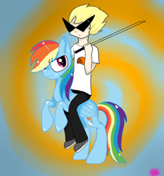 Size: 1400x1500 | Tagged: safe, artist:srta-paula, rainbow dash, pegasus, pony, dirk strider, female, homestuck, mare