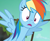 Size: 581x475 | Tagged: safe, derpibooru import, screencap, rainbow dash, pegasus, pony, stranger than fan fiction, solo, worried