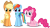 Size: 1191x677 | Tagged: safe, artist:thelastgherkin, derpibooru import, applejack, pinkie pie, rainbow dash, earth pony, pegasus, pony, female, mare