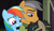 Size: 1303x768 | Tagged: safe, derpibooru import, screencap, doctor caballeron, quibble pants, rainbow dash, pegasus, pony, stranger than fan fiction, out of context