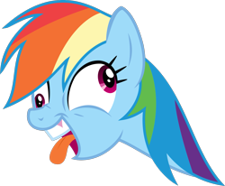 Size: 1727x1422 | Tagged: safe, artist:sketchmcreations, derpibooru import, rainbow dash, pegasus, pony, stranger than fan fiction, derp, faic, flehmen response, horses doing horse things, open mouth, rainbow dash is best facemaker, rainbow derp, simple background, solo, tongue out, transparent background, vector