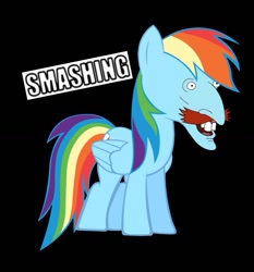 Size: 1055x1131 | Tagged: safe, rainbow dash, pegasus, pony, meme, nigel thornberry, smashing (meme), solo