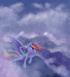 Size: 1600x1750 | Tagged: safe, artist:insanerobocat, derpibooru import, rainbow dash, pegasus, pony, flying, solo