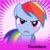 Size: 1024x1024 | Tagged: safe, rainbow dash, pegasus, pony, blushing, meta, solo, spoilered image joke, tsundere