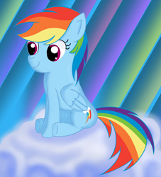 Size: 2096x2304 | Tagged: safe, artist:miaowwww, rainbow dash, pegasus, pony, cloud, female, mare, simple background, solo, white background