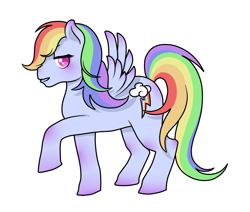 Size: 1080x914 | Tagged: safe, artist:sweetycreamy, derpibooru import, rainbow dash, pegasus, pony, backwards cutie mark, solo