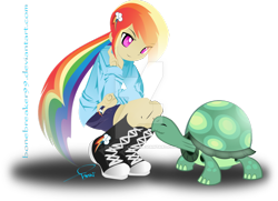 Size: 900x652 | Tagged: safe, artist:aleximusprime, artist:bonebreaker99, derpibooru import, rainbow dash, tank, human, clothes, converse, humanized, inkscape, shoes, simple background, sneakers, transparent background, vector, watermark