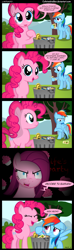 Size: 1200x4050 | Tagged: safe, artist:coltsteelstallion, derpibooru import, pinkie pie, rainbow dash, earth pony, pegasus, pony, comic, fourth wall, littering, pinkamena diane pie, spanish, translation