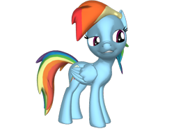 Size: 768x576 | Tagged: safe, rainbow dash, pegasus, pony, 3d, dreamworks face, faic, grin, pony creator 3d, ponylumen, simple background, smirk, smug, smugdash, solo, transparent background