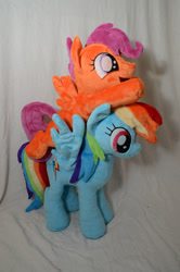 Size: 464x700 | Tagged: safe, artist:makeshiftwings30, rainbow dash, scootaloo, irl, photo, plushie