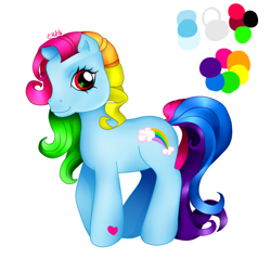 Size: 700x700 | Tagged: safe, artist:prettywitchdoremi, rainbow dash, rainbow dash (g3), g3, solo