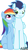 Size: 664x1203 | Tagged: safe, artist:rulette, rainbow dash, soarin', pegasus, pony, female, male, shipping, soarindash, straight, wink