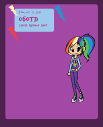 Size: 788x972 | Tagged: safe, artist:obeliskgirljohanny, derpibooru import, rainbow dash, human, humanized, lipstick, solo