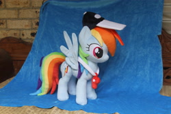 Size: 5184x3456 | Tagged: safe, artist:nazegoreng, rainbow dash, hat, irl, photo, plushie, solo, whistle