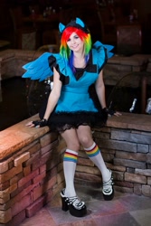 Size: 1366x2048 | Tagged: safe, artist:destinycosplay, rainbow dash, human, cosplay, irl, irl human, photo, solo