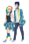 Size: 1600x2400 | Tagged: safe, artist:kikirdcz, derpibooru import, rainbow dash, soarin', human, clothes, converse, female, humanized, male, shipping, shoes, simple background, sneakers, soarindash, straight, transparent background