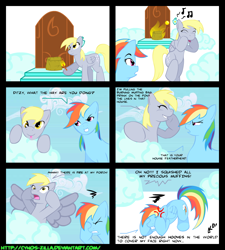 Size: 1196x1328 | Tagged: safe, artist:cynos-zilla, derpibooru import, derpy hooves, rainbow dash, pegasus, pony, comic, double facehoof, facehoof, female, mare