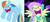 Size: 1602x719 | Tagged: safe, edit, edited screencap, screencap, fluttershy, rainbow dash, pegasus, pony, maud pie (episode), the best night ever, collage, comparison, cropped, duo, faic, female, flutterrage, mare, meme, open mouth, raging dash, you're going to love me