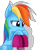 Size: 3000x3000 | Tagged: safe, artist:chiweee, rainbow dash, pegasus, pony, maud pie (episode), mailbox, solo, style emulation