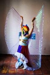 Size: 638x960 | Tagged: safe, artist:saizardrancher, rainbow dash, human, cosplay, irl, irl human, photo, solo