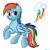 Size: 2000x2000 | Tagged: safe, artist:ashtoneer, derpibooru import, rainbow dash, pegasus, pony, blue coat, female, mare, multicolored mane, simple background, solo, white background, wings