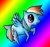 Size: 1030x958 | Tagged: safe, artist:toxiee, rainbow dash, pegasus, pony, female, mare, simple background, solo